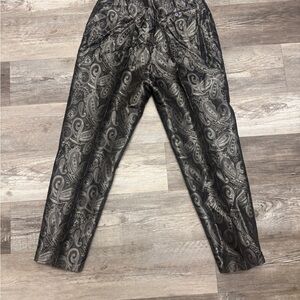 Rena Rowan Charcoal and Silver Paisley Trousers